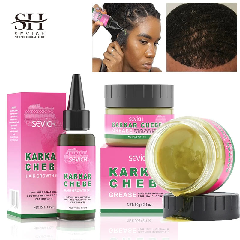 Chebe Fast Hair Growth Sevich Traction Alopecia Hair Karkar Oil Anti Hair Break Hair Strengthen Hair Loss Care Repair Damage - Moyo Elikia