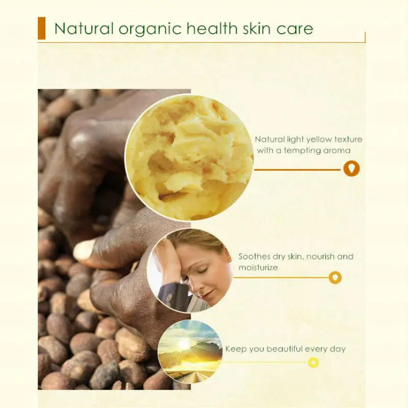 100g CHUMOLEE Natural Organic Unrefined Shea Butter Raw Plant Essential Oil Nourishing Skin Care Cosmetics Raw Body Cream - Moyo Elikia