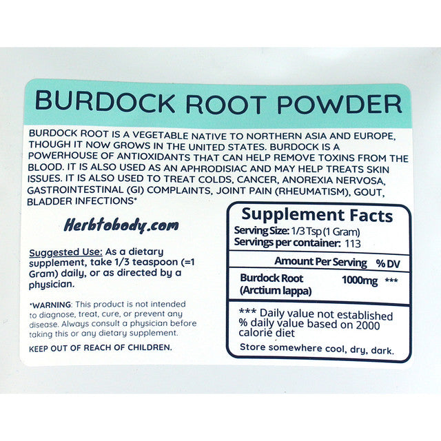Burdock Root Powder - 4 oz. - Moyo Elikia