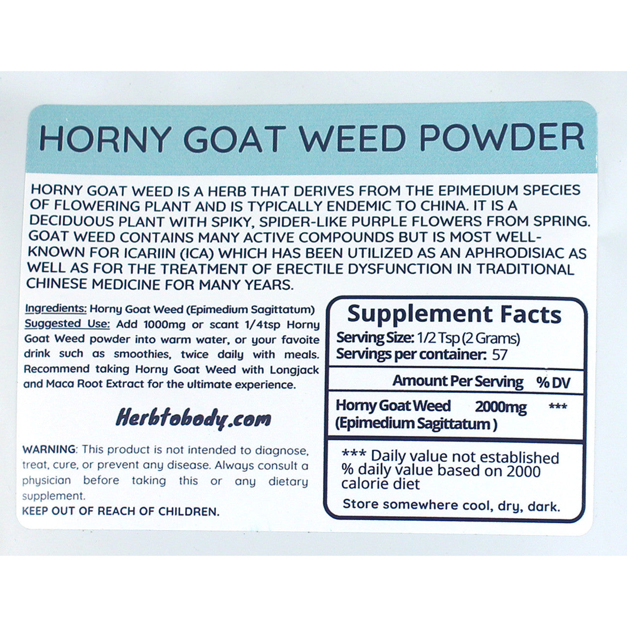 Horny Goat Weed Powder - 4 oz. - Moyo Elikia
