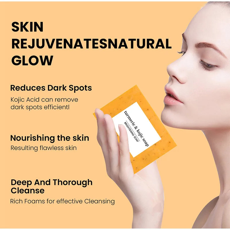 Turmeric Body Care Soap Soap Clean And Removing Skin Grease Control Oil Intake Prevent Dry Skin Toilet Soap Body Care Products - Moyo Elikia