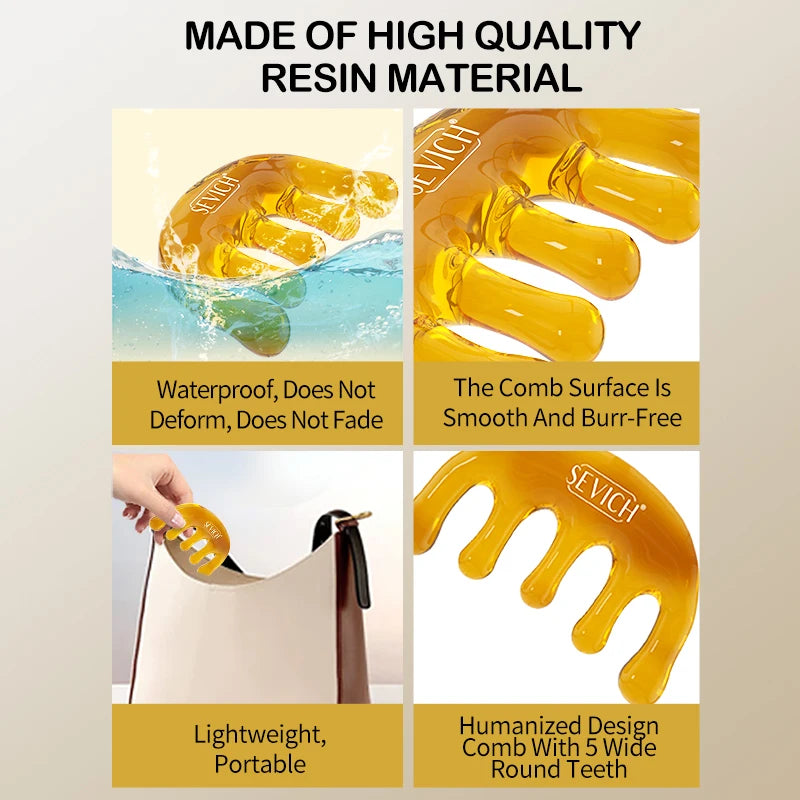 SEVICH Chebe Fast Hair Growth Oil And Scalp Massager Comb Tool Set Karkar Oil Scalp Hair Strengthening Serum Hair Growth Product - Moyo Elikia