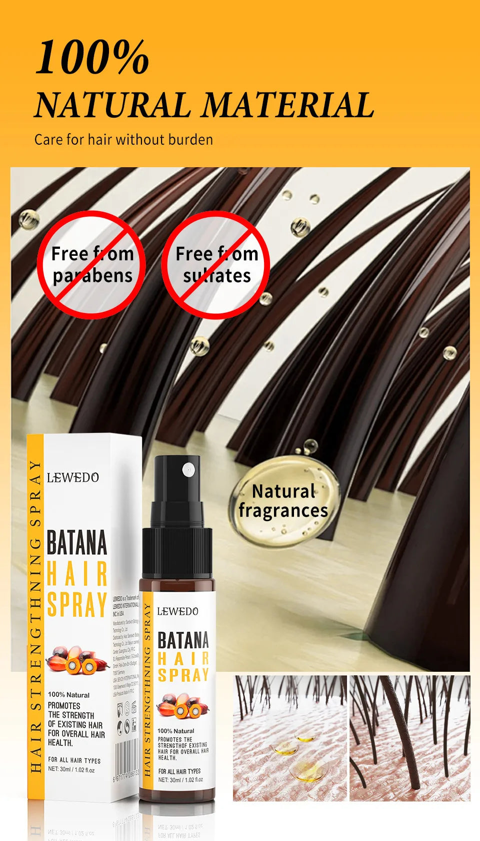 Fast Hair Growth Oil Africa Crazy Traction Alopecia batana Hair Mask Anti Hair Break Hair Strengthener Hair Loss Treatment Spray - Moyo Elikia