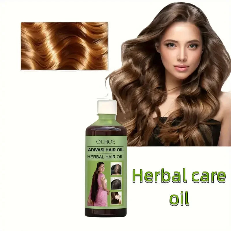 1/2pcs 100ml Hair Growth Oil India Adivasi Herbal Hair Care Rosemary Repair Damaged Hydrate Moisturize Scalp Reduce Dandruff - Moyo Elikia