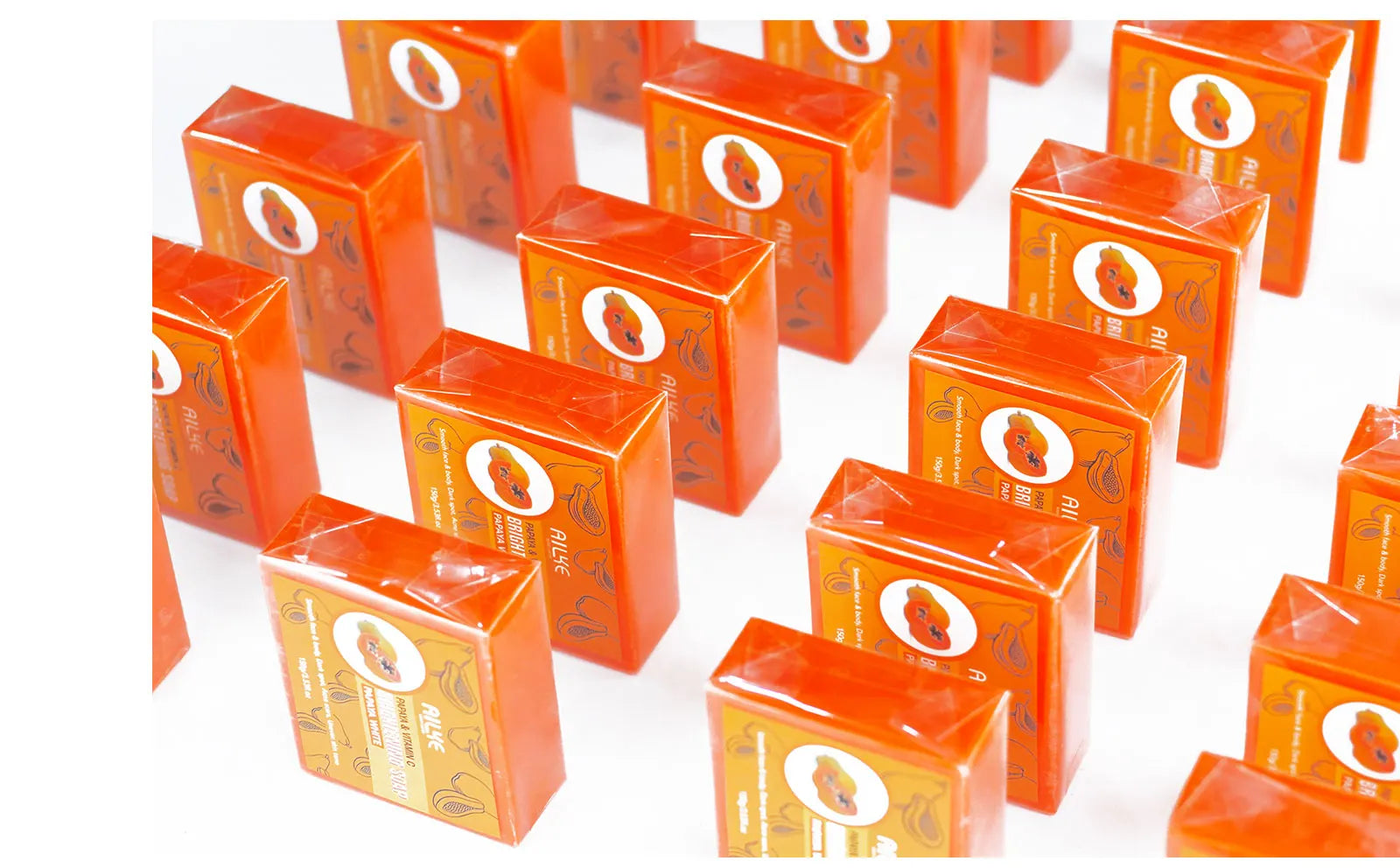 AILKE Skin Whitening Handmade Soap -Organic Papaya Soap For Black Spots, Clean Stains, Improves Dull Skin, Face & Body & Hands - Moyo Elikia