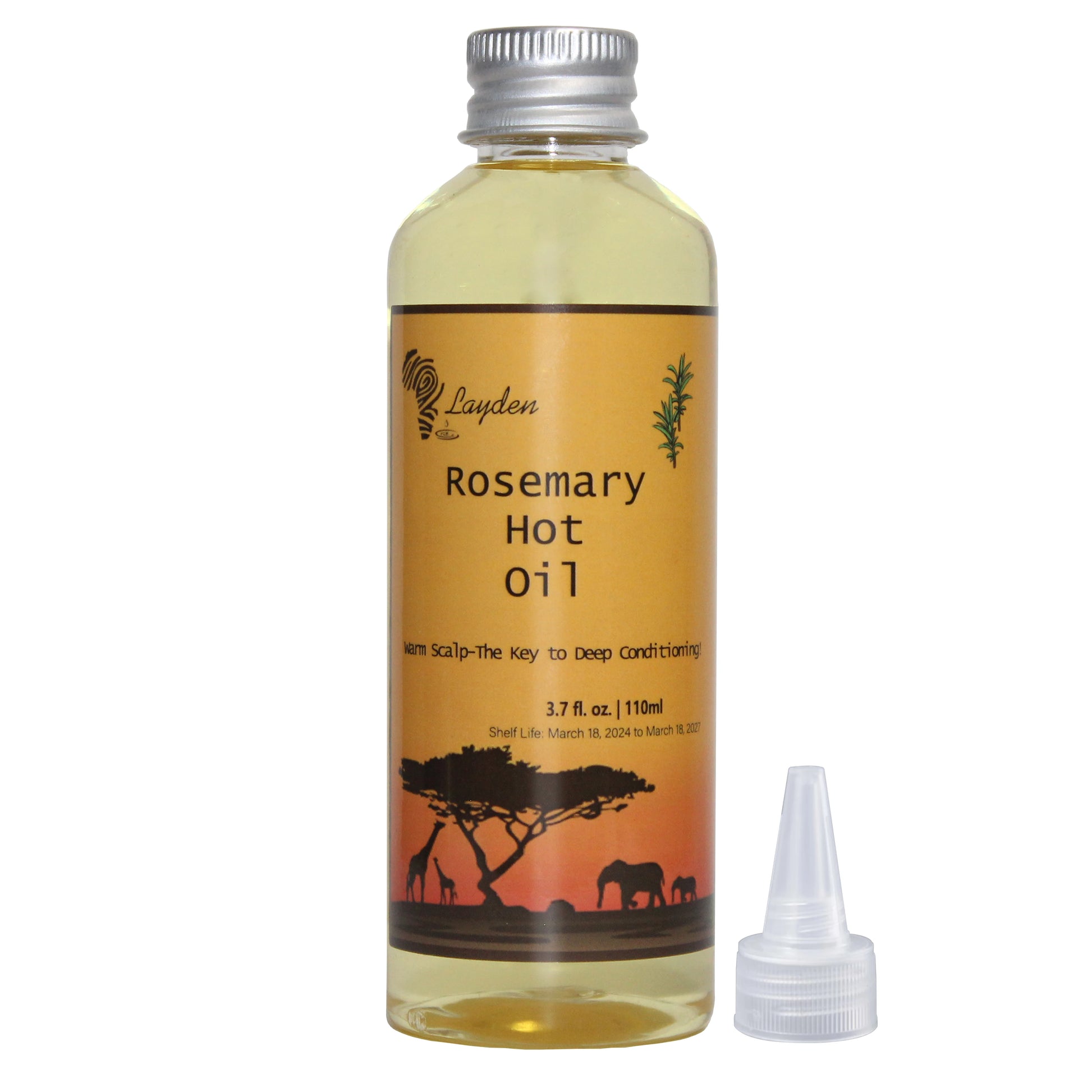 One Touch to Gorgeous 110 ml African Rosemary＆ Cloves Hot Oil Accelerate the Scalp to Deliver More Nutrients to Hair Follicles - Moyo Elikia