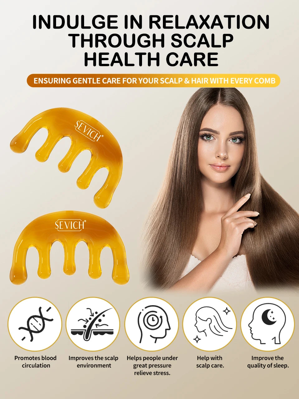 SEVICH Chebe Fast Hair Growth Oil And Scalp Massager Comb Tool Set Karkar Oil Scalp Hair Strengthening Serum Hair Growth Product - Moyo Elikia