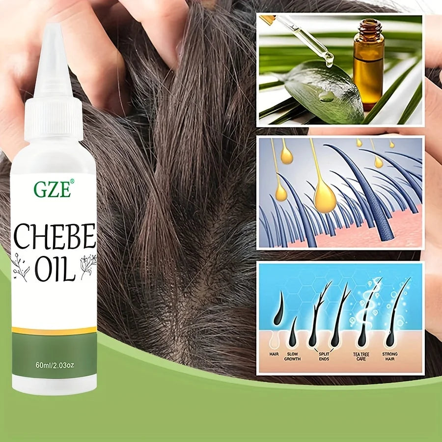 GZE Chebe Hair Oil Made with Chebe Powder - African Chebe Oil for Hair Thickens & Strengthens, Itchy Scalp Relief - Moyo Elikia