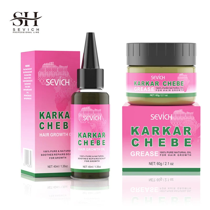 Chebe Fast Hair Growth Sevich Traction Alopecia Hair Karkar Oil Anti Hair Break Hair Strengthen Hair Loss Care Repair Damage - Moyo Elikia