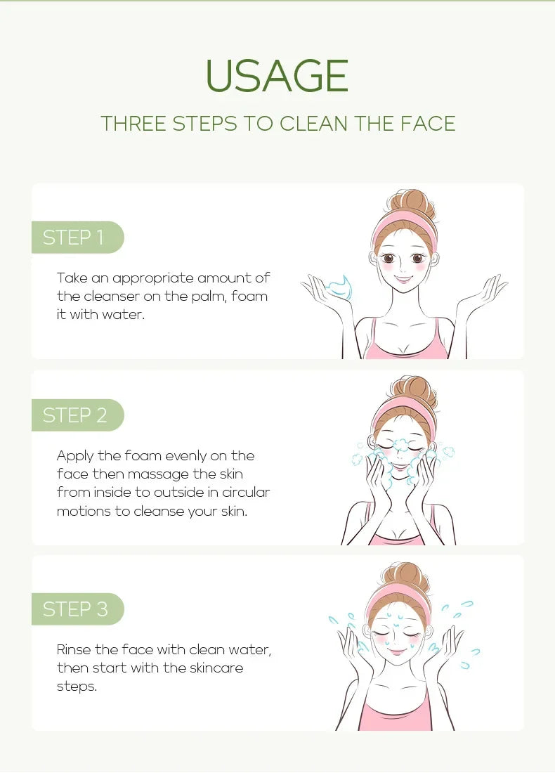 Vitamin C Facial Cleanser Skin Deep Cleansing Moisturizing Blackhead Removal skincare Face Wash Foam Face Cleanser Skin Care - Moyo Elikia