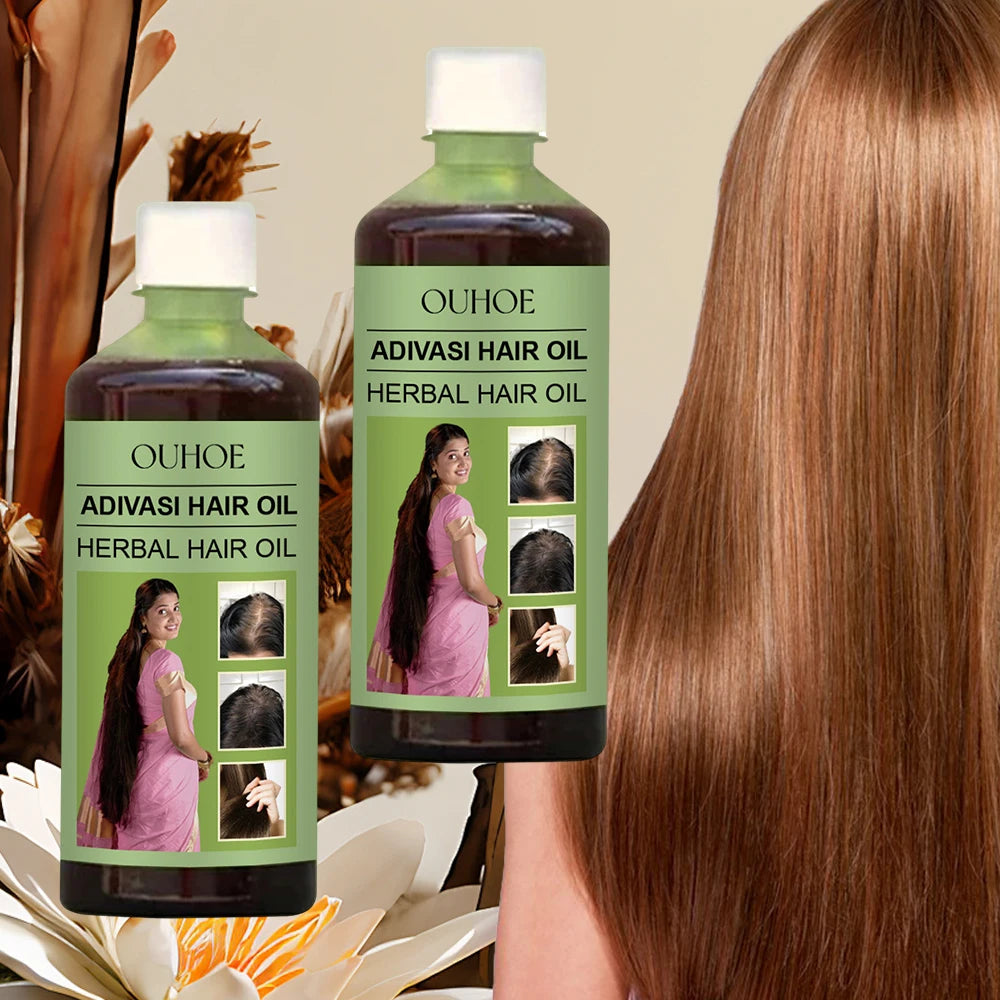 1/2pcs 100ml Hair Growth Oil India Adivasi Herbal Hair Care Rosemary Repair Damaged Hydrate Moisturize Scalp Reduce Dandruff - Moyo Elikia