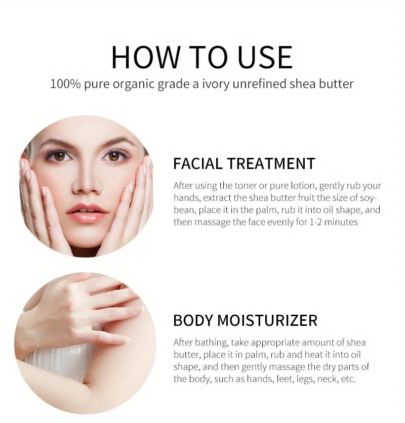 MELAO Organic Shea Butter for Body & Face Organic , 100% Raw & Unrefined to Soften, Smooth & Boost Radiance - Moyo Elikia