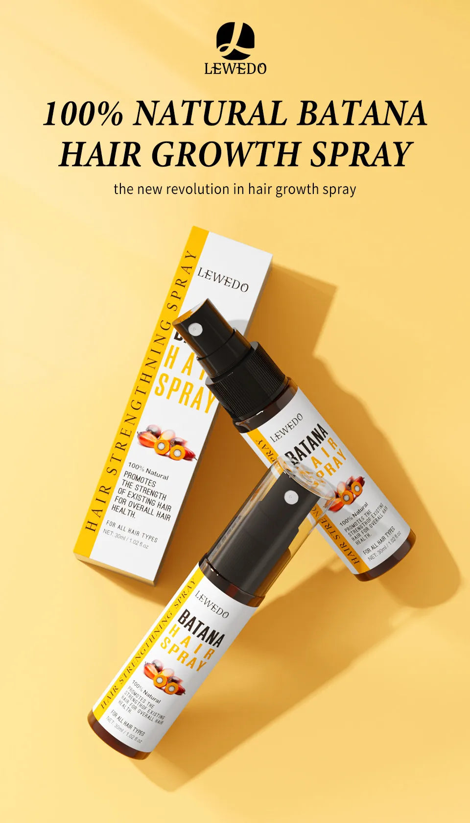 Fast Hair Growth Oil Africa Crazy Traction Alopecia batana Hair Mask Anti Hair Break Hair Strengthener Hair Loss Treatment Spray - Moyo Elikia