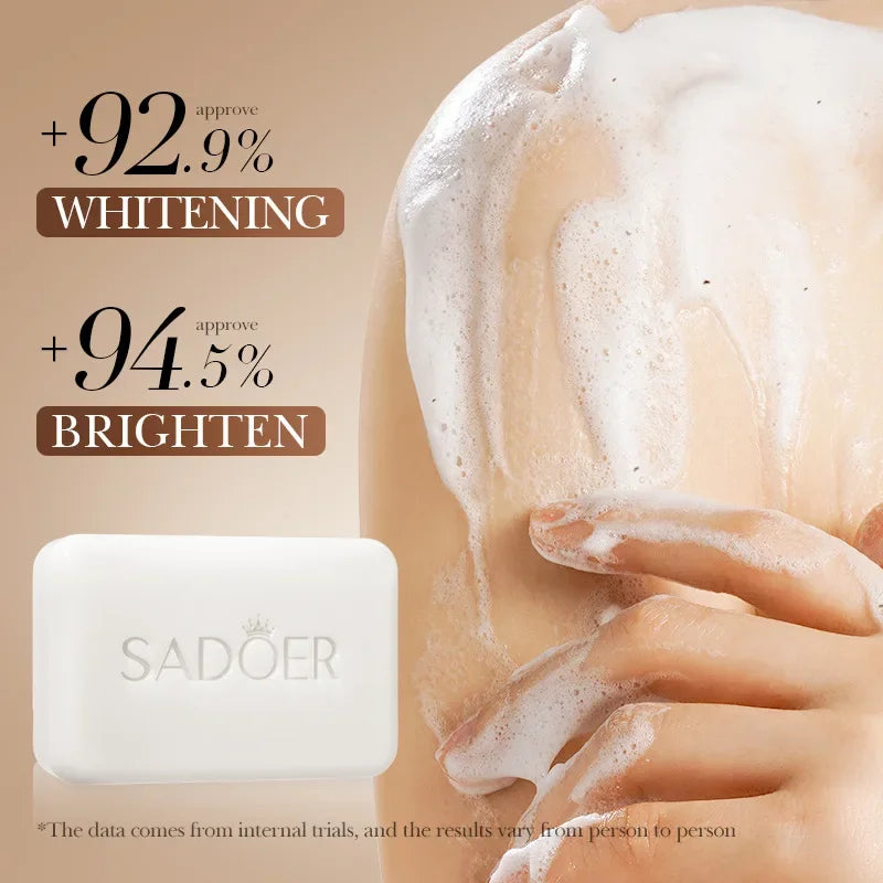1/2/3pcs SADOER Arbutin Facial Soap Moisturizing Skin WhiteningDeep Cleansing Body Face Wash Foam Facial Cleanser Handmade Soap - Moyo Elikia