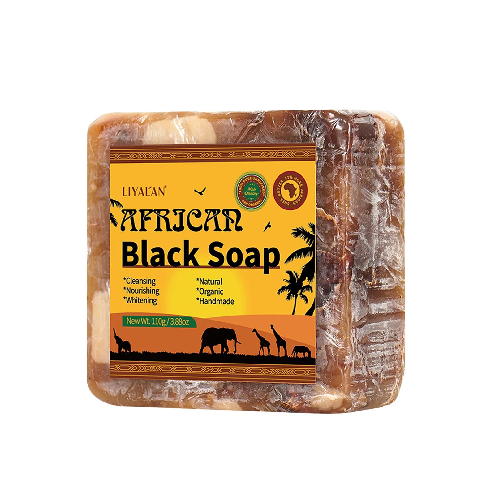 African Black Soap Raw Black Body Cleaning Bath Soap Essential Oil Handmade Soap - Moyo Elikia