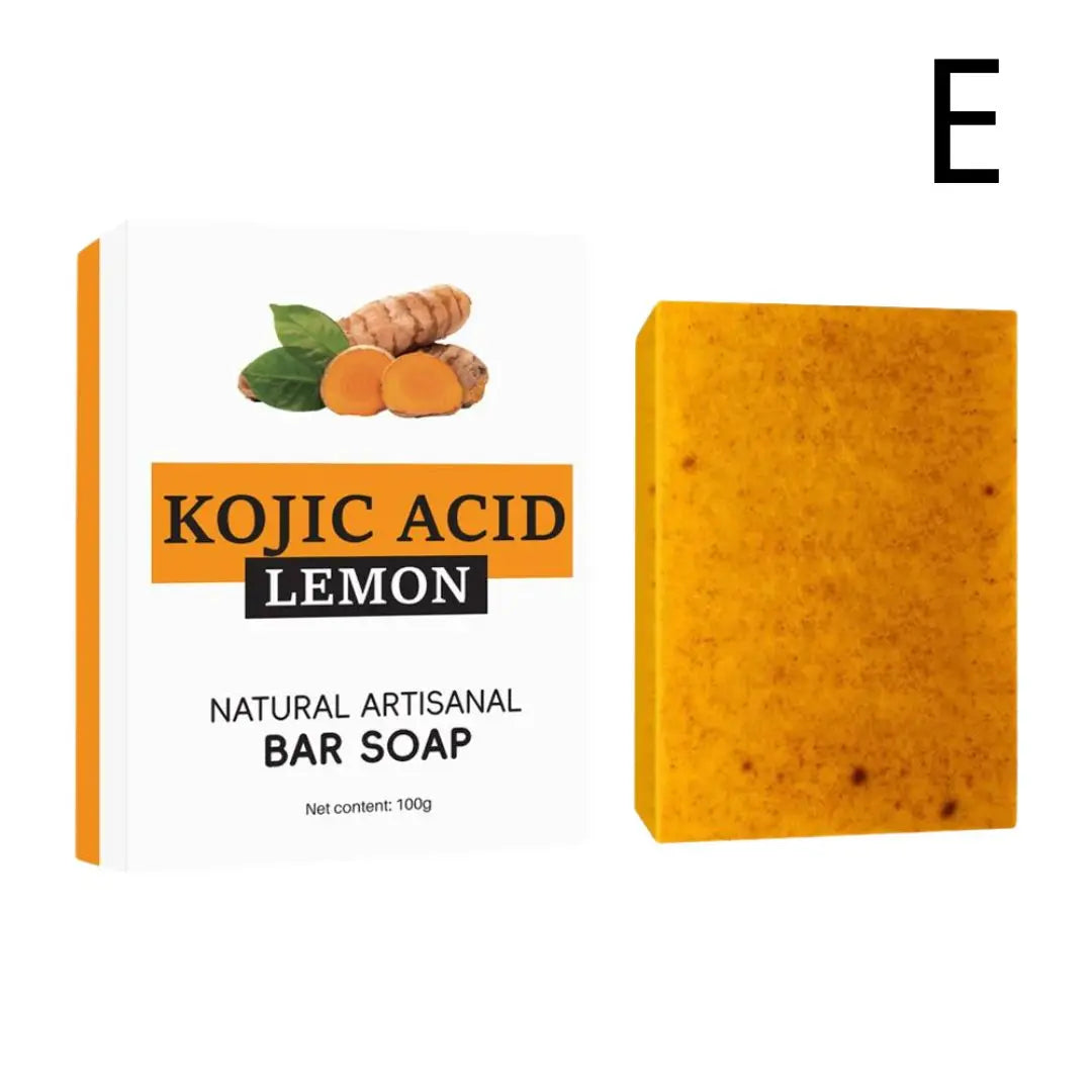 Turmeric Soap & Kojic Acid Soap Body And Facial Cleaning Handmade Soap For Dark Skin Glowing Even Skin Tone Tender Skin Care - Moyo Elikia