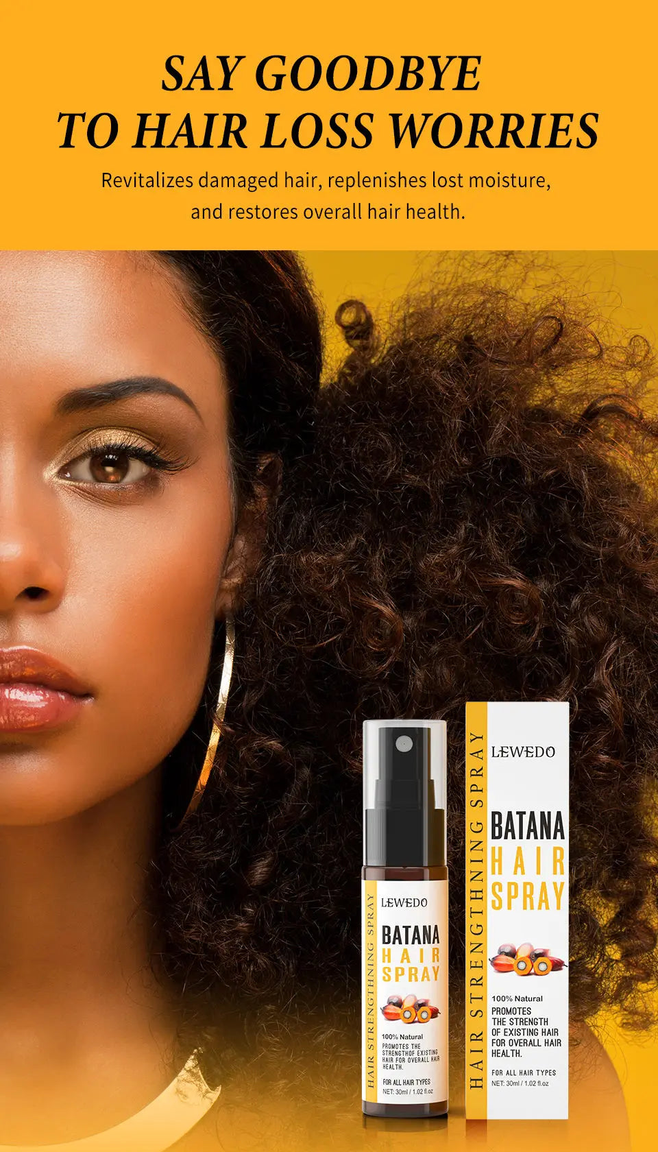 Fast Hair Growth Oil Africa Crazy Traction Alopecia batana Hair Mask Anti Hair Break Hair Strengthener Hair Loss Treatment Spray - Moyo Elikia