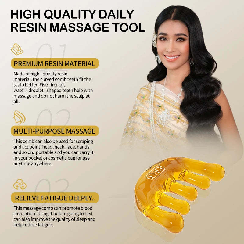 SEVICH Chebe Fast Hair Growth Oil And Scalp Massager Comb Tool Set Karkar Oil Scalp Hair Strengthening Serum Hair Growth Product - Moyo Elikia
