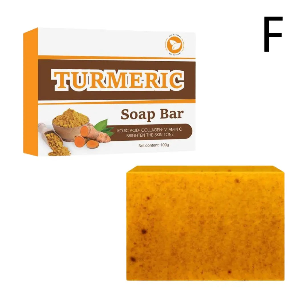 Turmeric Soap & Kojic Acid Soap Body And Facial Cleaning Handmade Soap For Dark Skin Glowing Even Skin Tone Tender Skin Care - Moyo Elikia