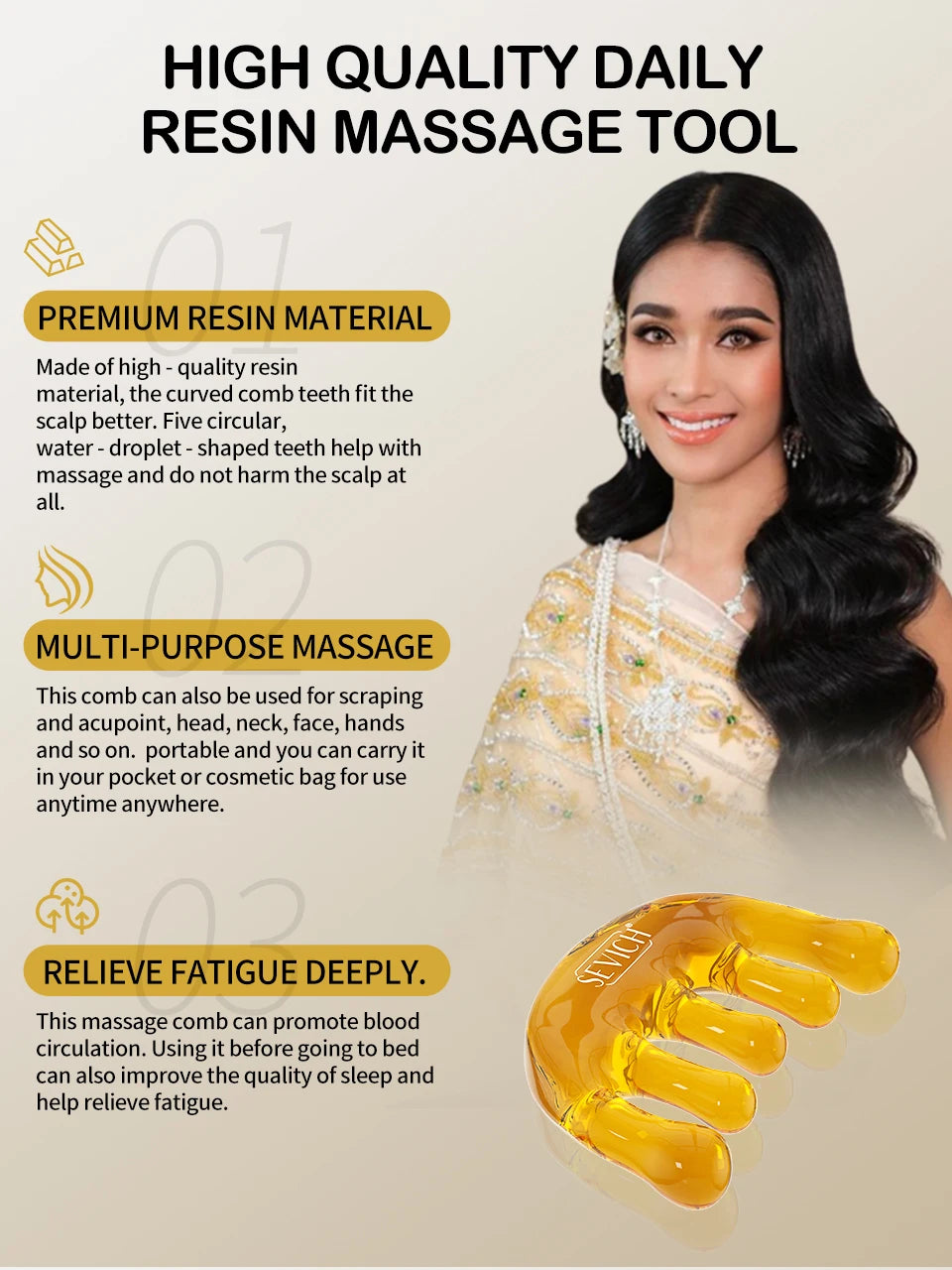 SEVICH Chebe Fast Hair Growth Oil And Scalp Massager Comb Tool Set Karkar Oil Scalp Hair Strengthening Serum Hair Growth Product - Moyo Elikia