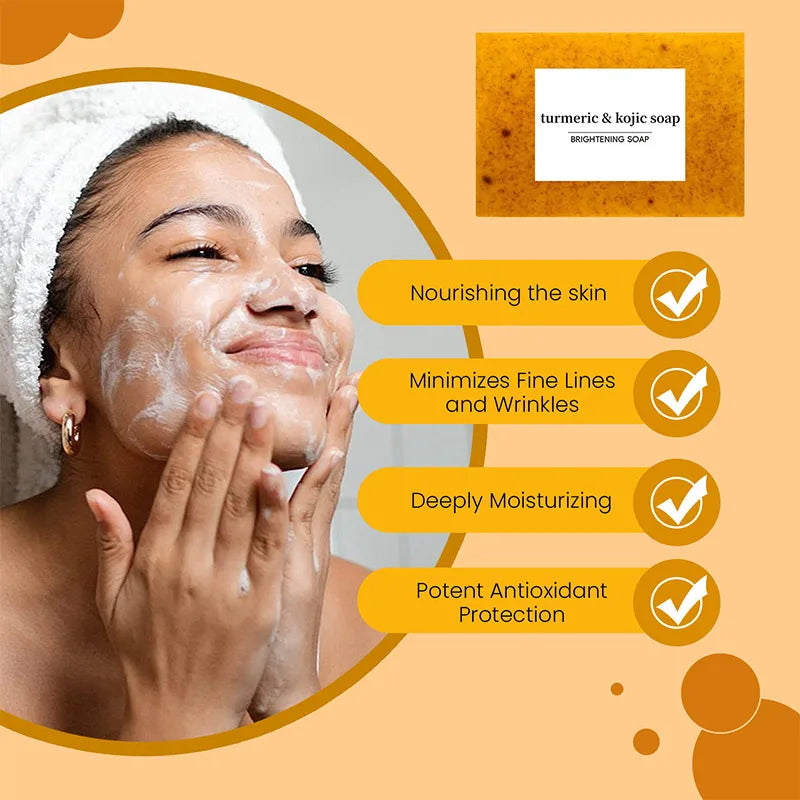 Turmeric Body Care Soap Soap Clean And Removing Skin Grease Control Oil Intake Prevent Dry Skin Toilet Soap Body Care Products - Moyo Elikia