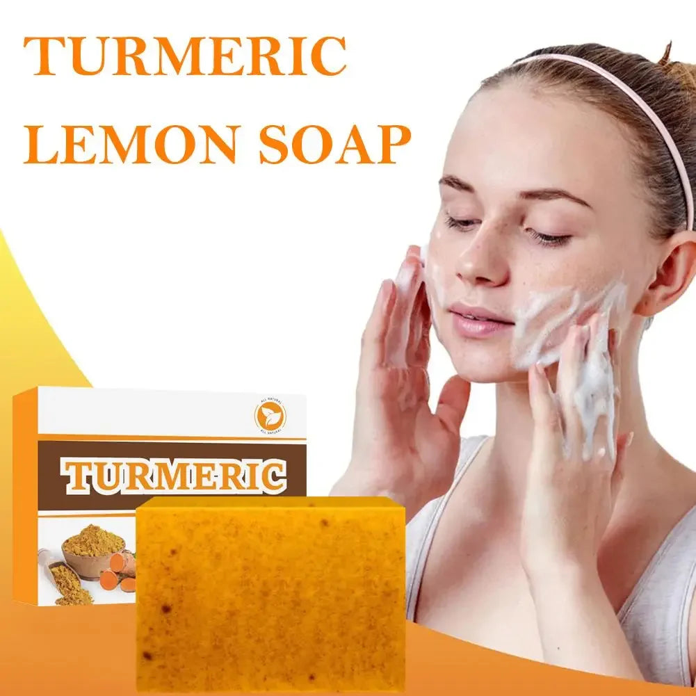 Turmeric Soap & Kojic Acid Soap Body And Facial Cleaning Handmade Soap For Dark Skin Glowing Even Skin Tone Tender Skin Care - Moyo Elikia