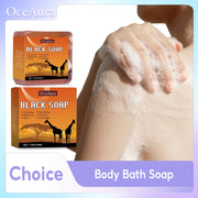 African Black Soap For Nourishing Brightening Skin Gentle Cleansing Exfoliator Reduce Pigmentation Lightening Body Bath Soap Bar - Moyo Elikia