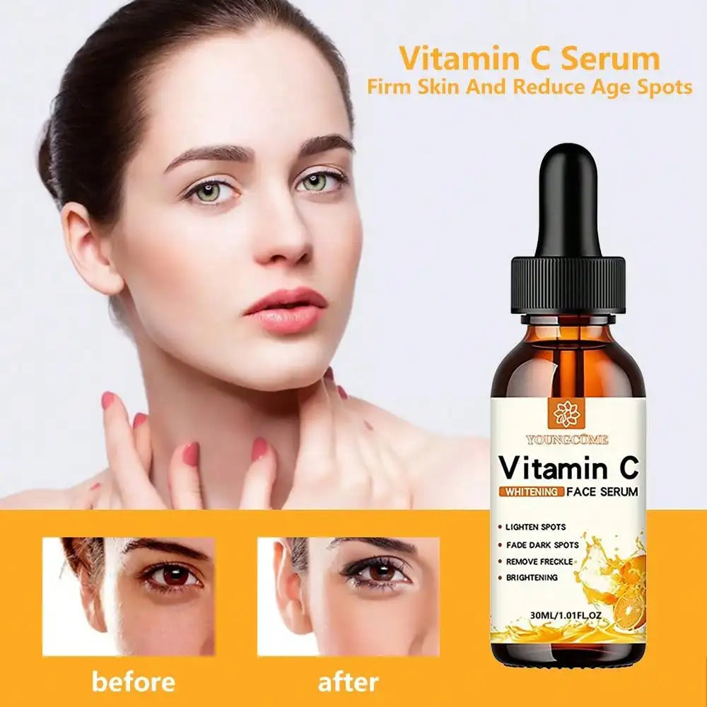 Vitamin C Facial Essence Contains Hyaluronic Acid Dark Spot Remover Moisturizing Repair Anti-aging Essence Facial Skin Care 30ml - Moyo Elikia