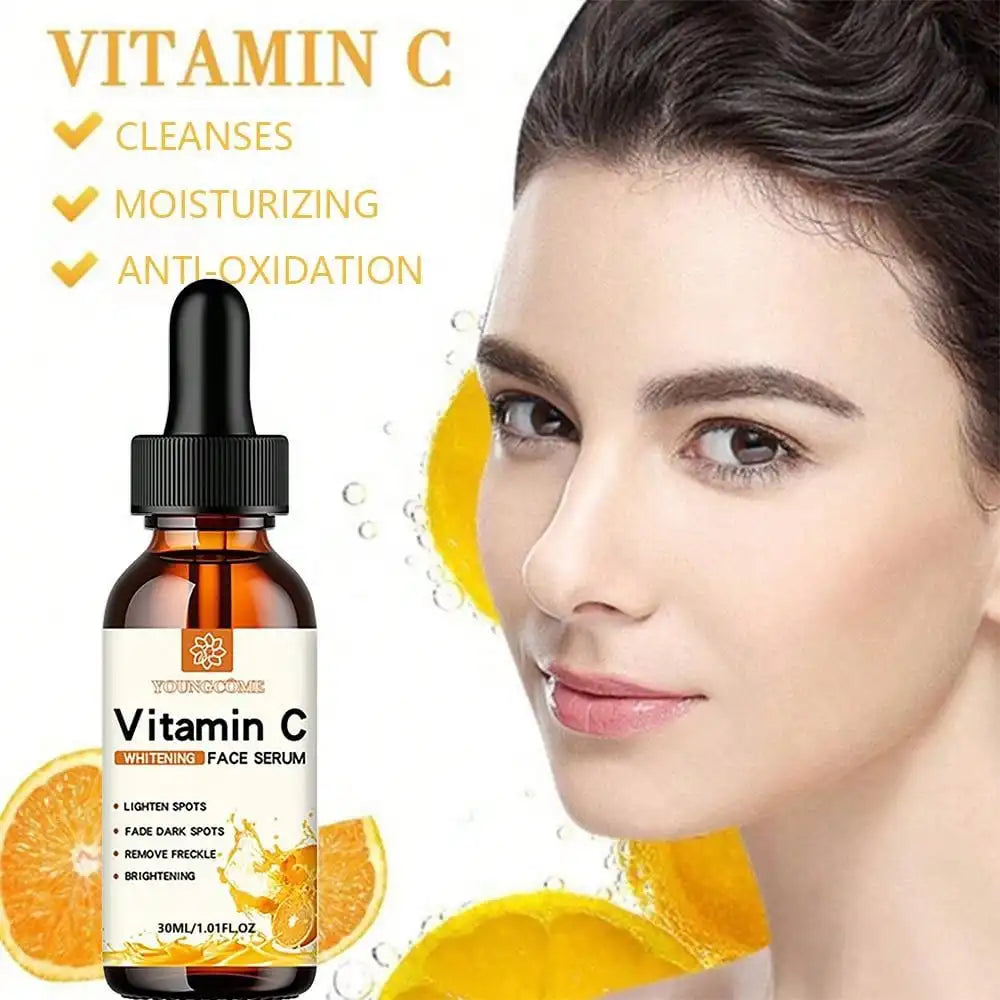 Vitamin C Facial Essence Contains Hyaluronic Acid Dark Spot Remover Moisturizing Repair Anti-aging Essence Facial Skin Care 30ml - Moyo Elikia