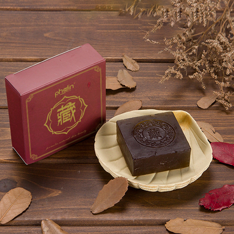 Tibetan Ancient Soap Black Soap Handmade Soap Face Clean Anti-Acne Remove Blackheads Chinese Herbal Soap with Cordyceps Sinensis - Moyo Elikia