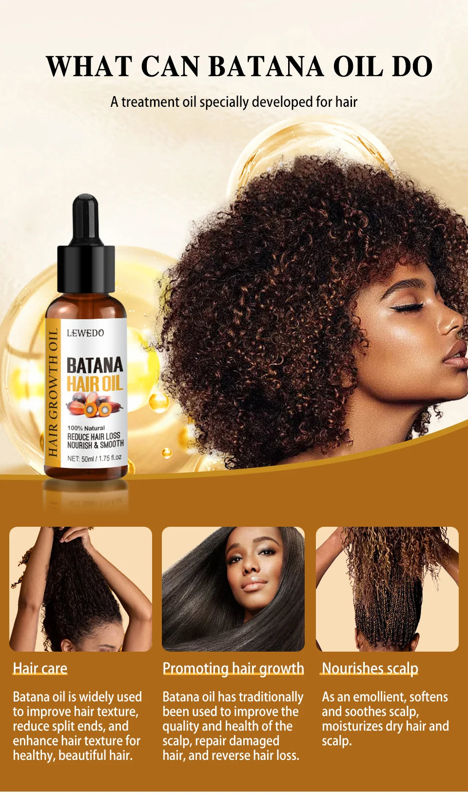 Fast Hair Growth Oil Africa Crazy Traction Alopecia batana Hair Mask Anti Hair Break Hair Strengthener Hair Loss Treatment Spray - Moyo Elikia