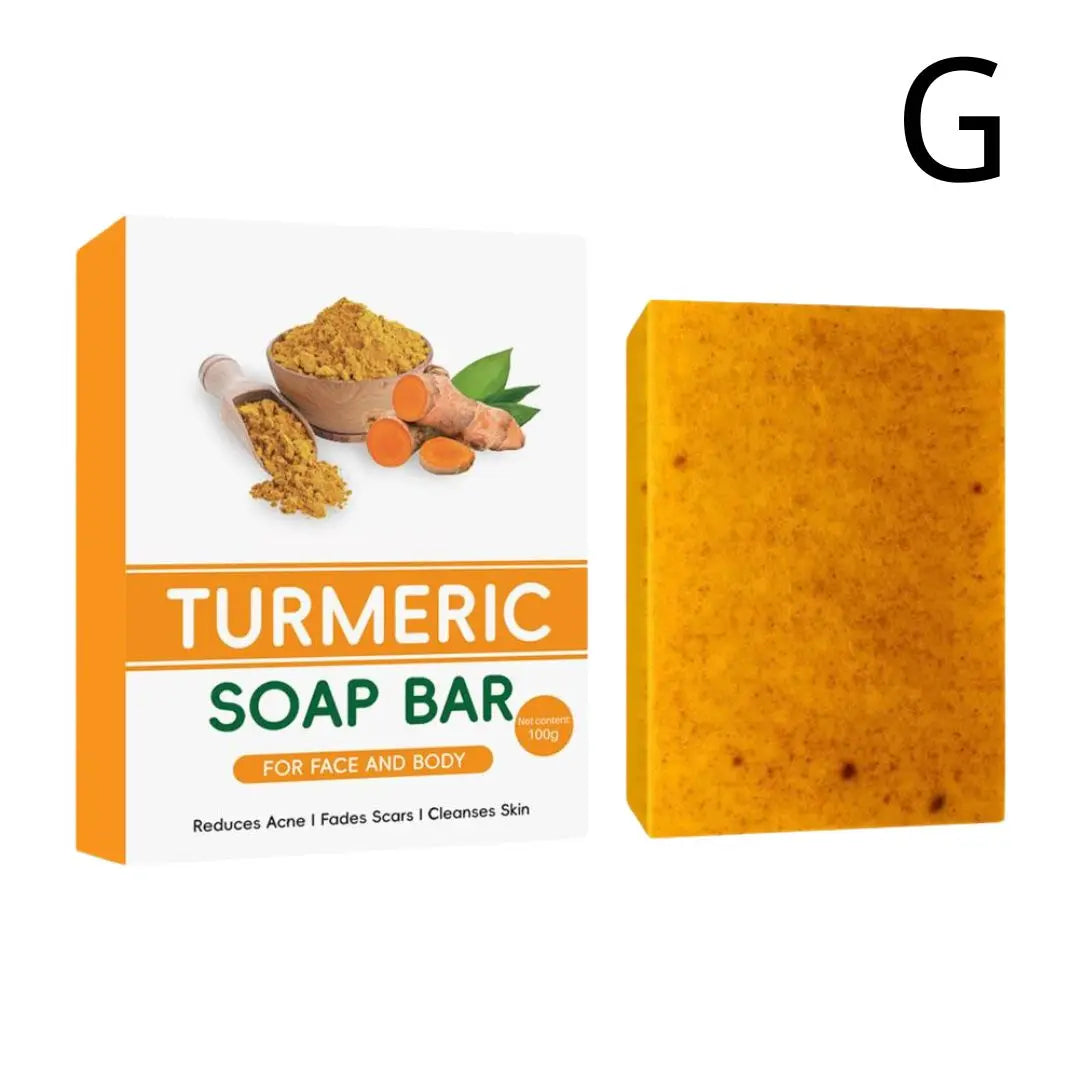Turmeric Soap & Kojic Acid Soap Body And Facial Cleaning Handmade Soap For Dark Skin Glowing Even Skin Tone Tender Skin Care - Moyo Elikia