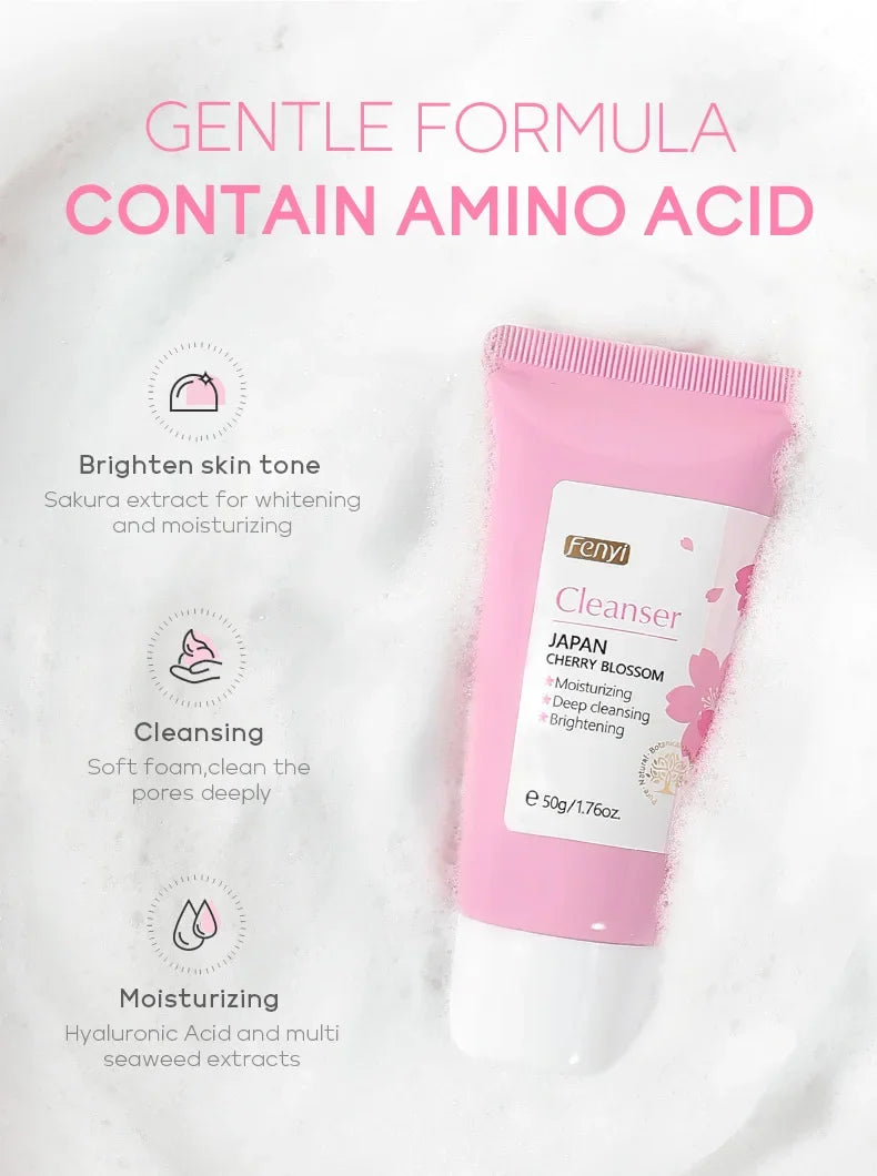 Vitamin C Facial Cleanser Skin Deep Cleansing Moisturizing Blackhead Removal skincare Face Wash Foam Face Cleanser Skin Care - Moyo Elikia