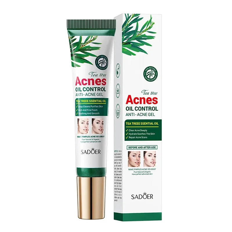 SADOER Tea Tree Acne Removing Cream Facial skincare Oil Control Face Gel Creams Hydrating Moisturizing Facial Cream Skin Care - Moyo Elikia