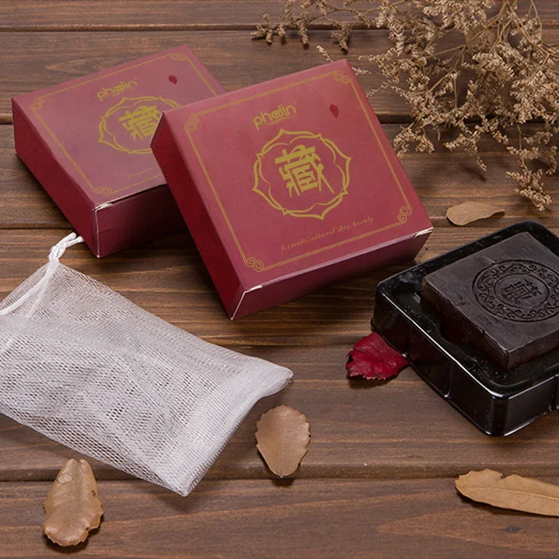 Tibetan Ancient Soap Black Soap Handmade Soap Face Clean Anti-Acne Remove Blackheads Chinese Herbal Soap with Cordyceps Sinensis - Moyo Elikia