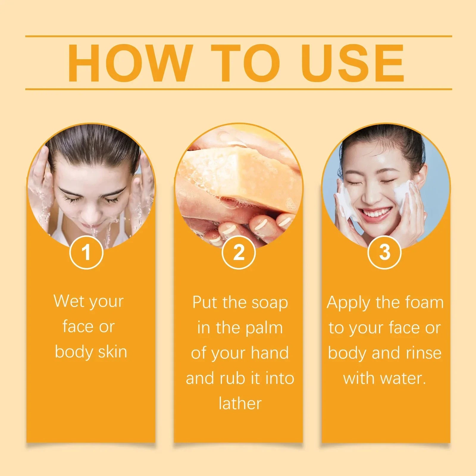 OUHOE Kojic Acid Turmeric Soap Face Deep Cleaning Even Skin Tone Skin Lightening Soap Moisturizer Skin Care Handmade Lemon Soap - Moyo Elikia