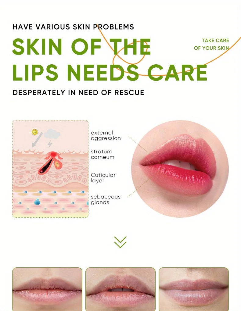 Lip Aloe Balm Nourishing, Refreshing, Hydrating and Moisturizing Preventing Cracking and Repairing Lips Gentle Non Irritating - Moyo Elikia