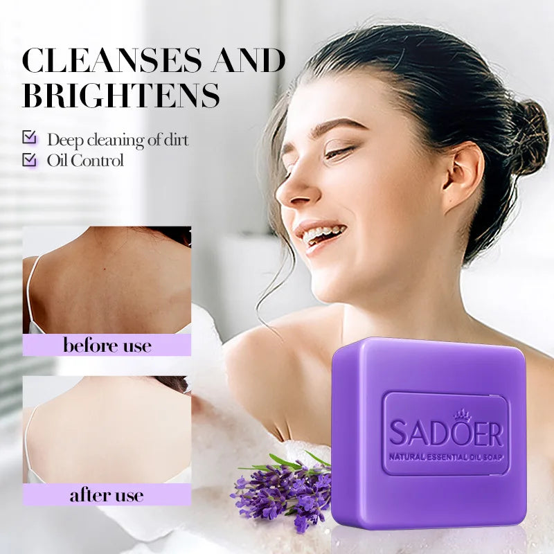 Lavender Essential Oil Soap Turmeric Kojic Acid Handmade Glutathione Skin Whitening Lightening Soaps African Black Sabonia Bar - Moyo Elikia