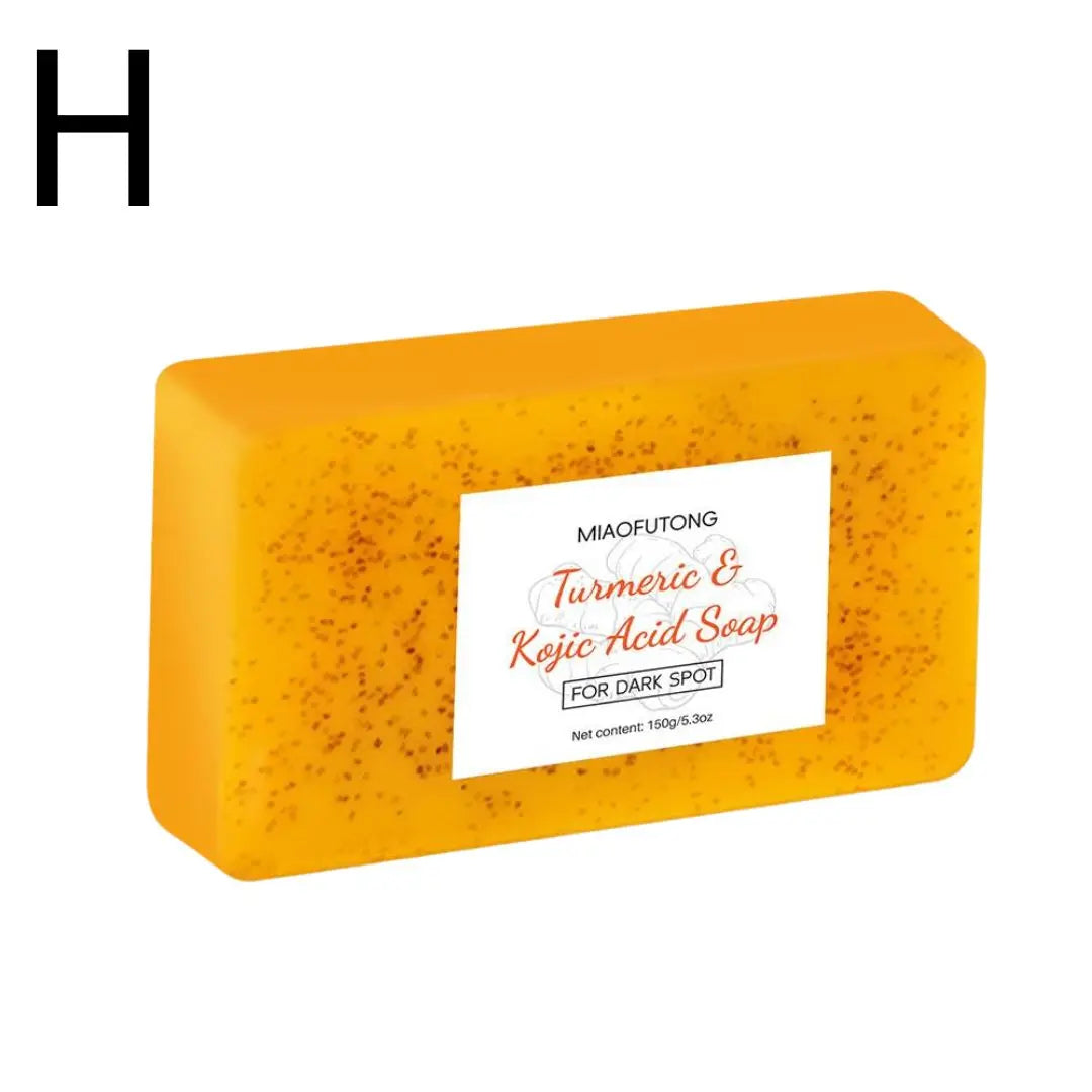 Turmeric Soap & Kojic Acid Soap Body And Facial Cleaning Handmade Soap For Dark Skin Glowing Even Skin Tone Tender Skin Care - Moyo Elikia