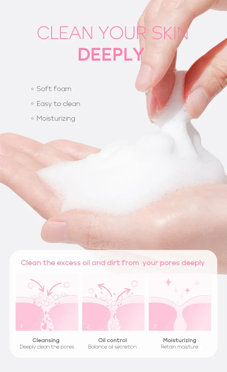 Vitamin C Facial Cleanser Skin Deep Cleansing Moisturizing Blackhead Removal skincare Face Wash Foam Face Cleanser Skin Care - Moyo Elikia