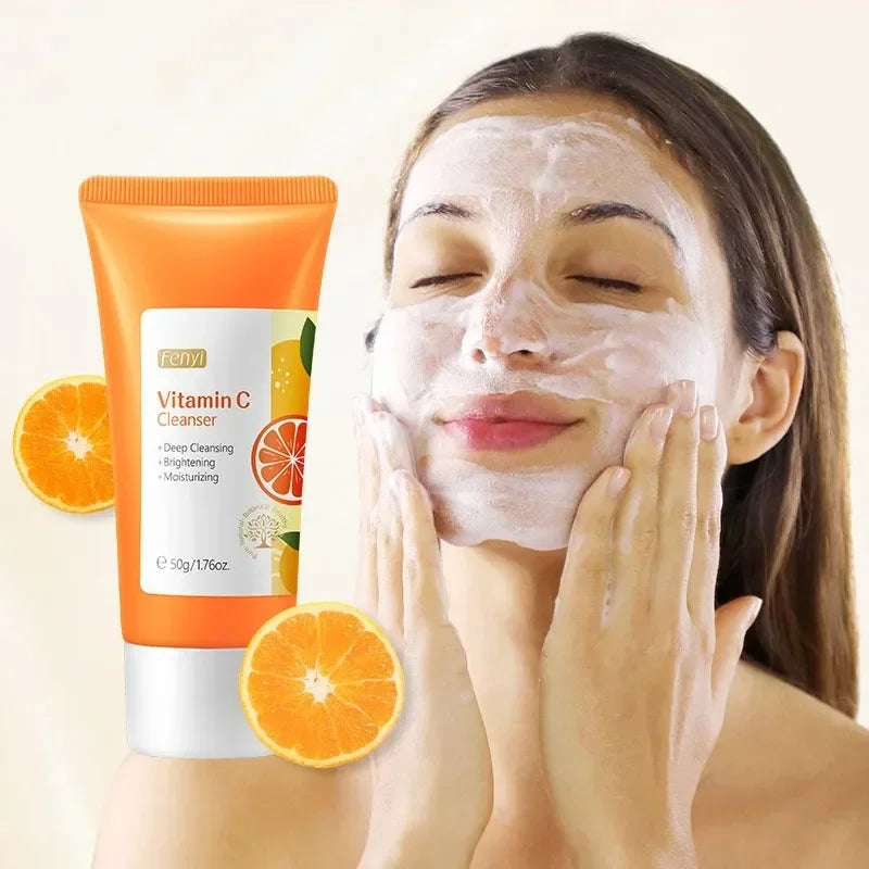 Vitamin C Facial Cleanser Skin Deep Cleansing Moisturizing Blackhead Removal skincare Face Wash Foam Face Cleanser Skin Care - Moyo Elikia