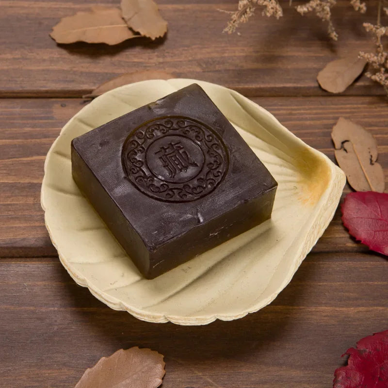 Tibetan Ancient Soap Black Soap Handmade Soap Face Clean Anti-Acne Remove Blackheads Chinese Herbal Soap with Cordyceps Sinensis - Moyo Elikia