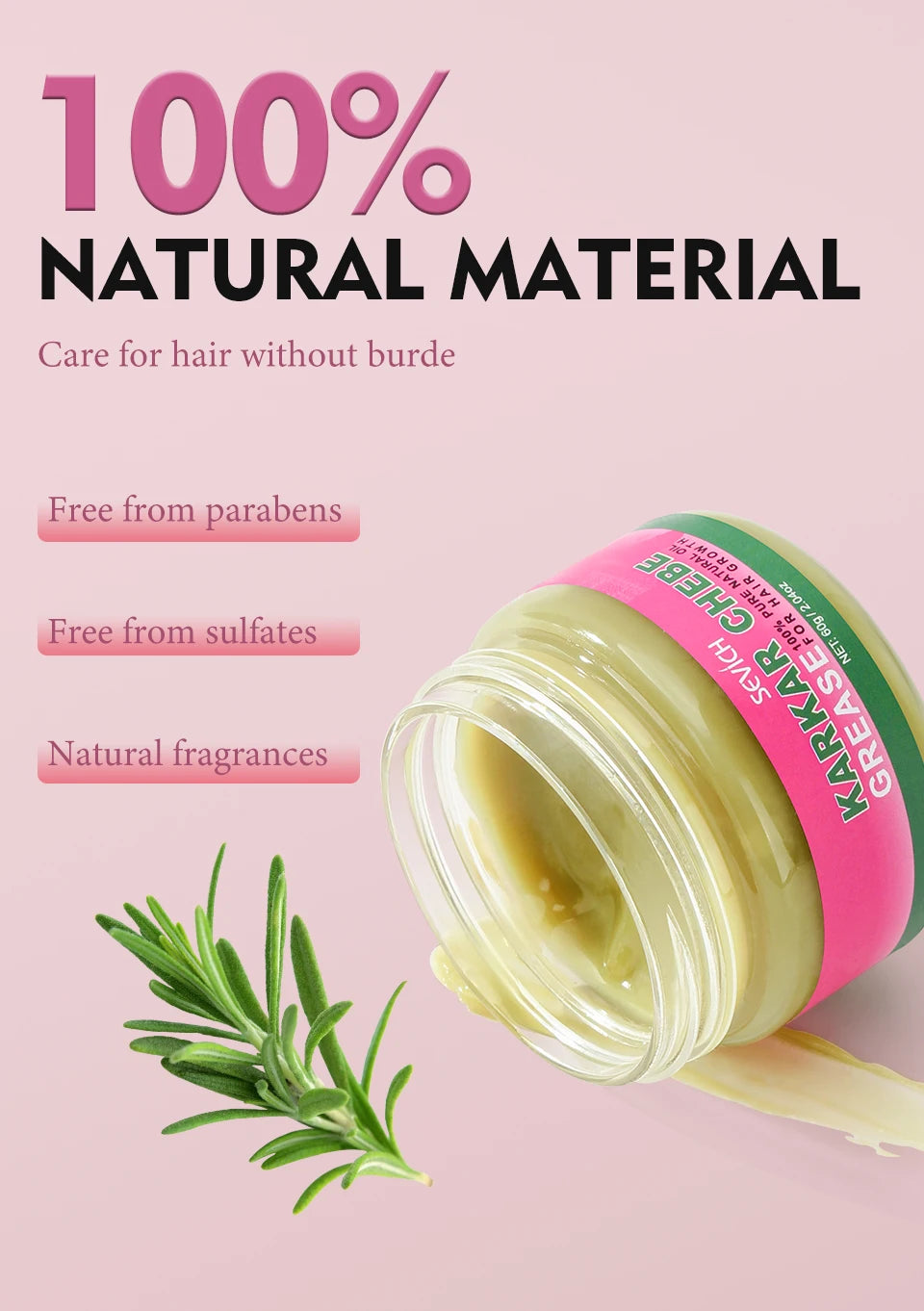 100% Pure Natural Karkar Chebe Oil Batana Butter Hair Growth Oil Rosemary Repair Damaged Hair Treatment Oil Anti-Hair Loss Care - Moyo Elikia