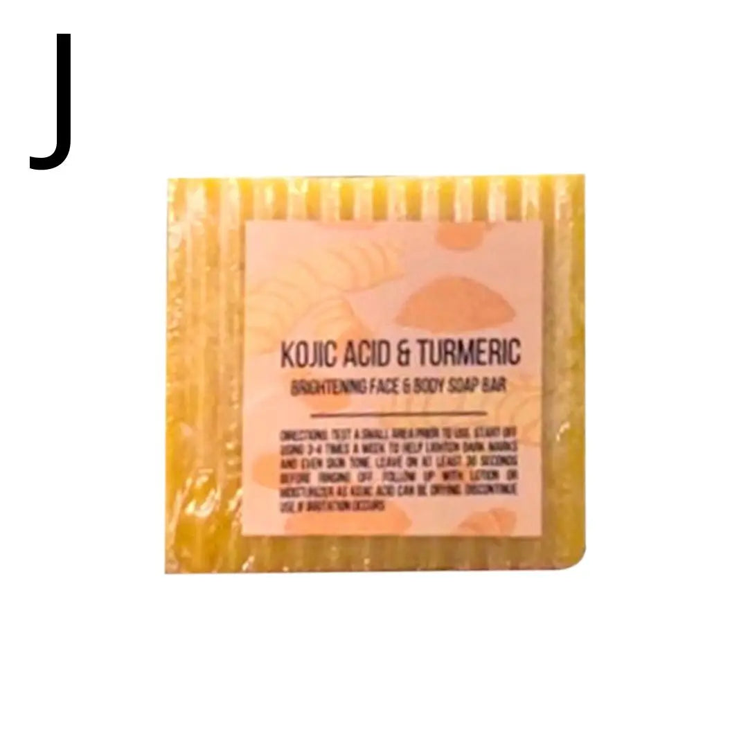 Turmeric Soap & Kojic Acid Soap Body And Facial Cleaning Handmade Soap For Dark Skin Glowing Even Skin Tone Tender Skin Care - Moyo Elikia