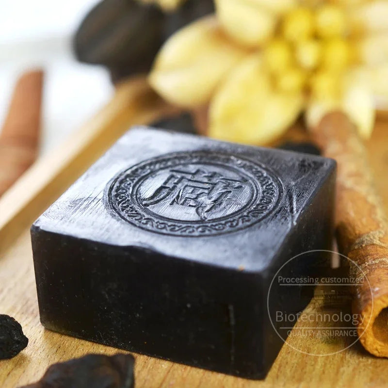 Tibetan Ancient Soap Black Soap Handmade Soap Face Clean Anti-Acne Remove Blackheads Chinese Herbal Soap with Cordyceps Sinensis - Moyo Elikia