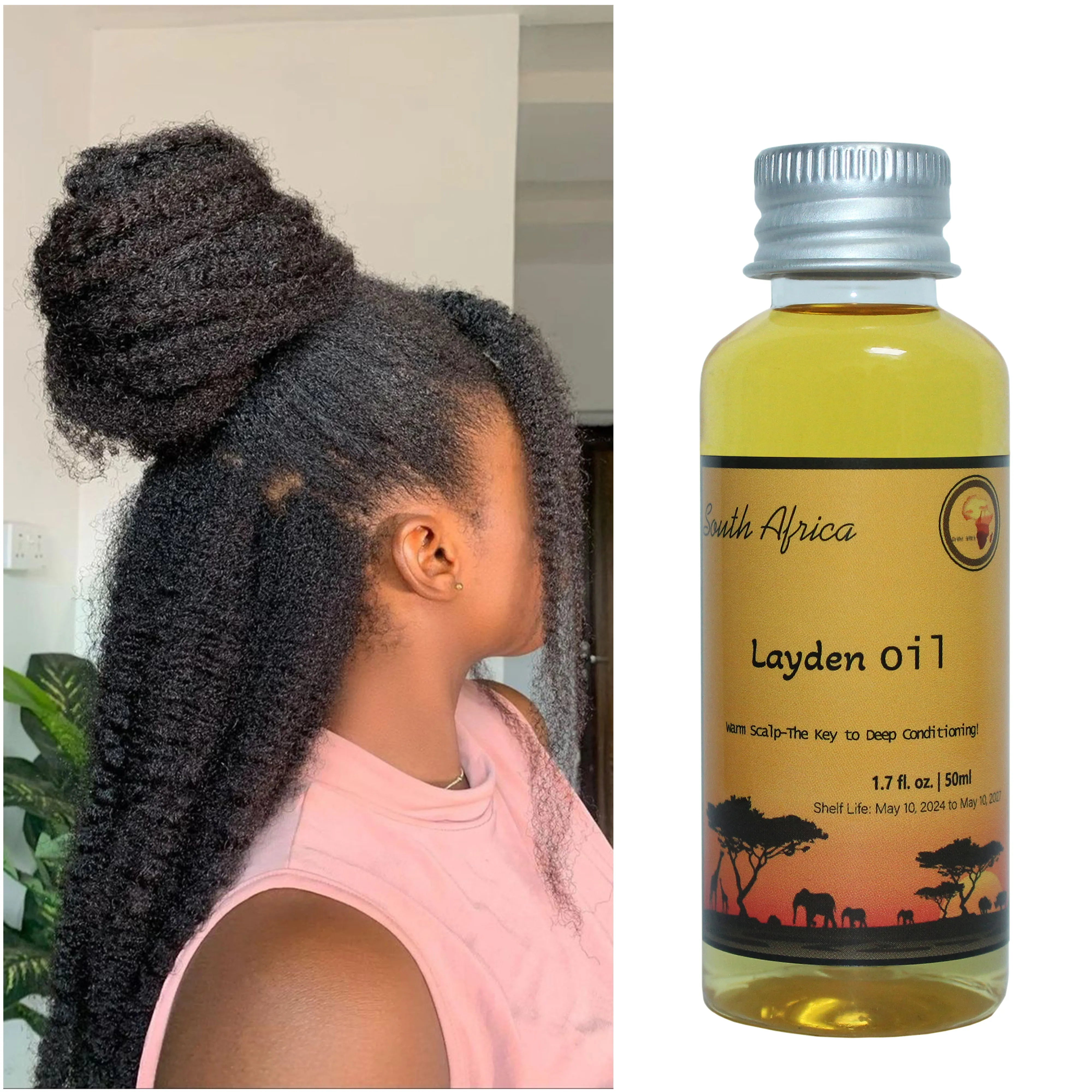 African Traditional Handmade Layden Oil Hot Hair Oil Scalp & Hair Roots Strengthening - Moyo Elikia