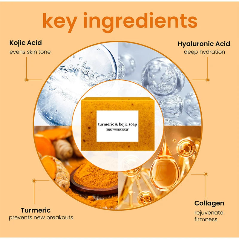 Turmeric Body Care Soap Soap Clean And Removing Skin Grease Control Oil Intake Prevent Dry Skin Toilet Soap Body Care Products - Moyo Elikia