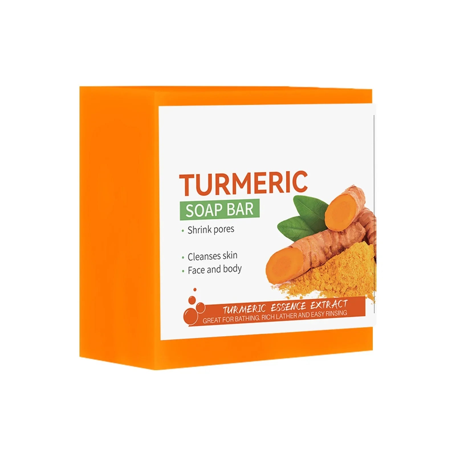 Hand Made Turmeric Soap Body Cleaning Lightening Dark Underarm Leg Body Cleansers Brightening Face Soap Tender Skin Care Beauty - Moyo Elikia