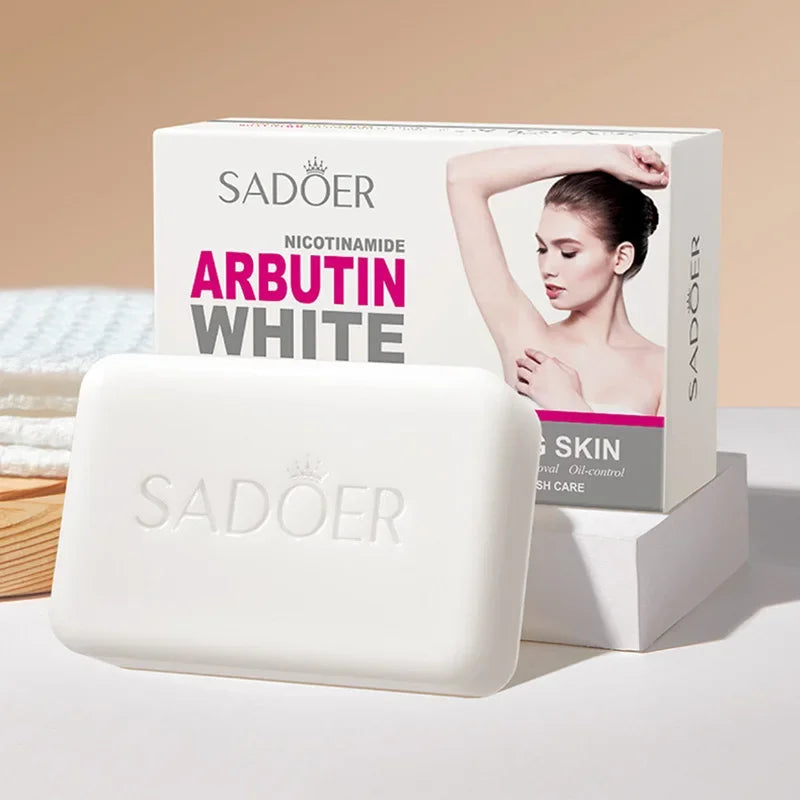1/2/3pcs SADOER Arbutin Facial Soap Moisturizing Skin WhiteningDeep Cleansing Body Face Wash Foam Facial Cleanser Handmade Soap - Moyo Elikia
