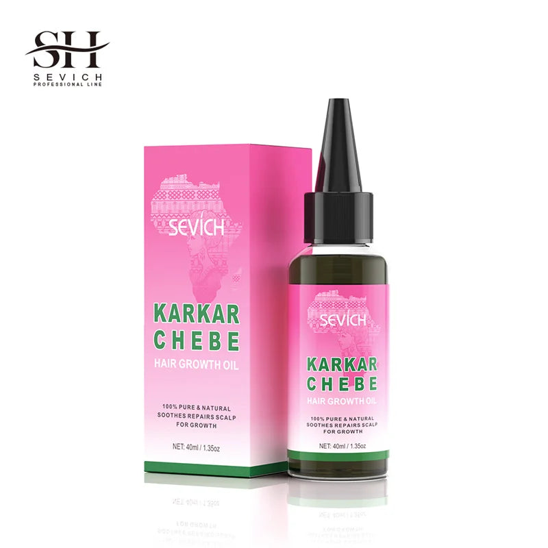 SEVICH Chebe Fast Hair Growth Oil And Scalp Massager Comb Tool Set Karkar Oil Scalp Hair Strengthening Serum Hair Growth Product - Moyo Elikia